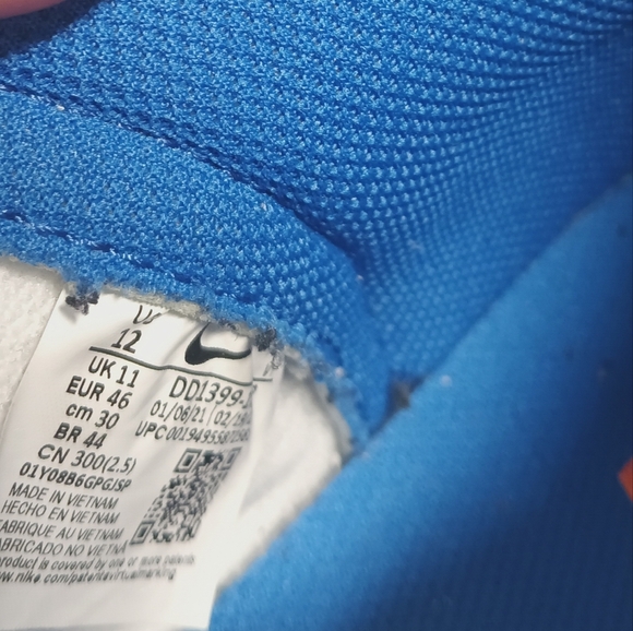 Nike Blue White Mid Dunks Men's Size 12 - Picture 8 of 8